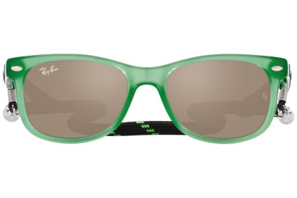 Okulary przeciwsłoneczne Ray-Ban Junior New Wayfarer Junior RJ9052S 71465A Kwadratowe Zielone