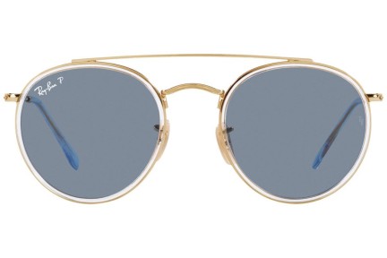 Okulary przeciwsłoneczne Ray-Ban Round Double Bridge RB3647N 001/02 Okrągłe Złote