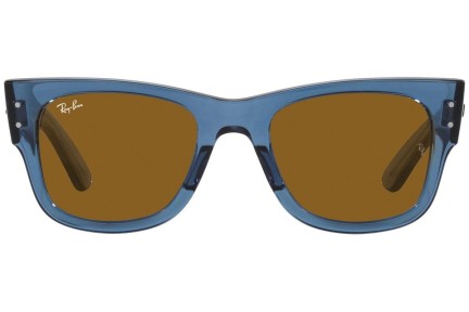 Okulary przeciwsłoneczne Ray-Ban Mega Wayfarer RB0840S 668073 Kwadratowe Niebieskie