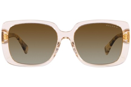 Okulary przeciwsłoneczne Ralph by Ralph Lauren RA5298U 6072T5 Polarized Kwadratowe Beżowe