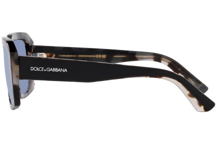 Okulary przeciwsłoneczne Dolce & Gabbana DG4430 34031U Kwadratowe Czarne