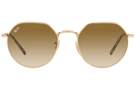 Okulary przeciwsłoneczne Ray-Ban Jack RB3565 001/51 Okrągłe Złote