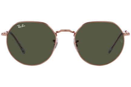 Okulary przeciwsłoneczne Ray-Ban Jack RB3565 920231 Okrągłe Brązowe