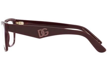 Okulary korekcyjne Dolce & Gabbana DG3370 3091 Prostokątne Czerwone