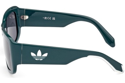 Okulary przeciwsłoneczne Adidas Originals OR0090 96A Kwadratowe Zielone