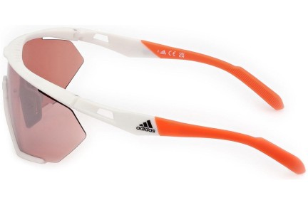 Okulary przeciwsłoneczne Adidas Sport SP0071 21L Pojedyncze | Shield Białe