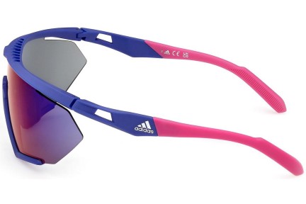 Okulary przeciwsłoneczne Adidas Sport SP0071 91Z Pojedyncze | Shield Niebieskie