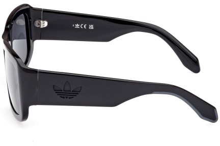 Okulary przeciwsłoneczne Adidas Originals OR0090 01A Kwadratowe Czarne