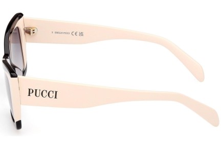 Okulary przeciwsłoneczne Emilio Pucci EP0205 05B Kocie oczy Czarne