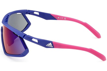 Okulary przeciwsłoneczne Adidas Sport SP0055 91Z Pojedyncze | Shield Niebieskie