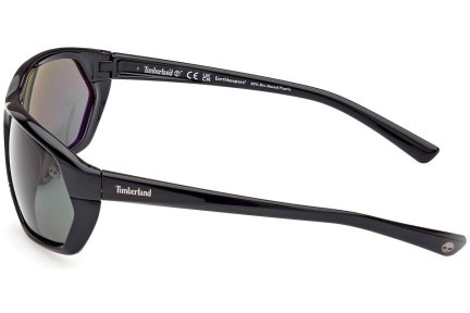 Okulary przeciwsłoneczne Timberland TB9310 01R Polarized Prostokątne Czarne