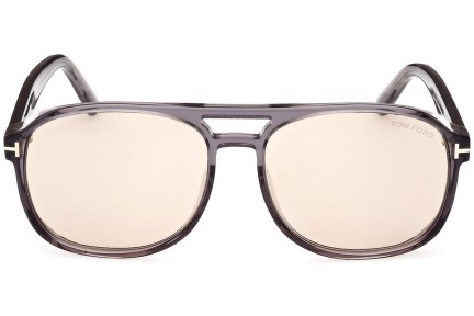 Okulary przeciwsłoneczne Tom Ford FT1022 20E Pilotki (Aviator) Szare