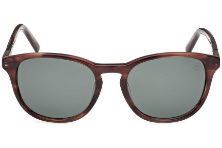 Okulary przeciwsłoneczne Timberland TB9319 48R Polarized Okrągłe Brązowe