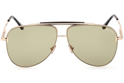 Okulary przeciwsłoneczne Tom Ford FT1018 28N Pilotki (Aviator) Złote