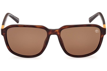 Okulary przeciwsłoneczne Timberland TB9311 52H Polarized Kwadratowe Havana