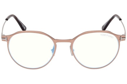 Okulary korekcyjne Tom Ford FT5866-B 035 Okrągłe Brązowe