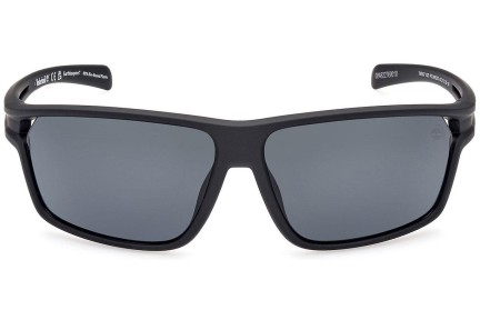 Okulary przeciwsłoneczne Timberland TB9307 02D Polarized Prostokątne Czarne