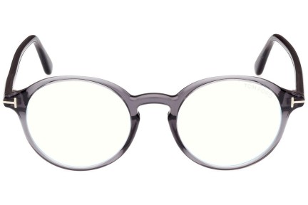 Okulary korekcyjne Tom Ford FT5867-B 020 Okrągłe Szare