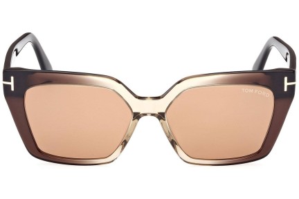 Okulary przeciwsłoneczne Tom Ford FT1030 47J Kocie oczy Brązowe