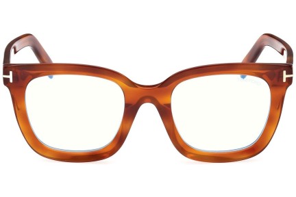 Okulary korekcyjne Tom Ford FT5880-B 053 Kwadratowe Brązowe