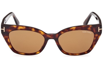 Okulary przeciwsłoneczne Tom Ford FT1031 52E Kocie oczy Havana