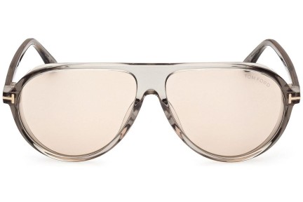 Okulary przeciwsłoneczne Tom Ford FT1023 93E Pilotki (Aviator) Szare