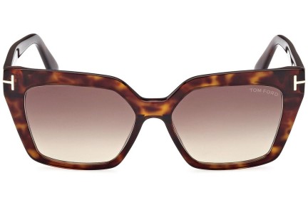 Okulary przeciwsłoneczne Tom Ford FT1030 52F Kocie oczy Havana