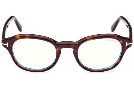 Okulary korekcyjne Tom Ford FT5871-B 052 Okrągłe Havana