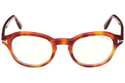 Okulary korekcyjne Tom Ford FT5871-B 053 Okrągłe Havana