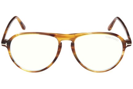 Okulary korekcyjne Tom Ford FT5869-B 050 Pilotki (Aviator) Brązowe