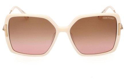 Okulary przeciwsłoneczne Tom Ford FT1039 25F Kwadratowe Beżowe