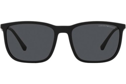 Okulary przeciwsłoneczne Emporio Armani EA4154 500187 Kwadratowe Czarne