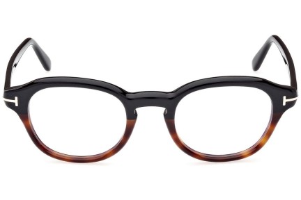 Okulary korekcyjne Tom Ford FT5871-B 005 Okrągłe Havana