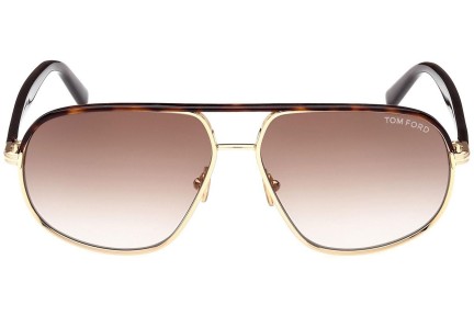 Okulary przeciwsłoneczne Tom Ford FT1019 30F Pilotki (Aviator) Havana