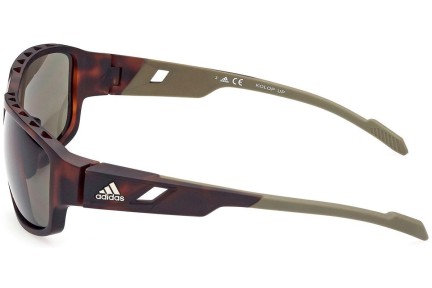 Okulary przeciwsłoneczne Adidas Sport SP0045 52N Prostokątne Havana