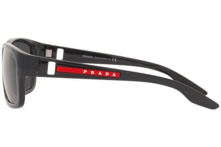 Okulary przeciwsłoneczne Prada Linea Rossa PS01WS 1AB06F Prostokątne Czarne