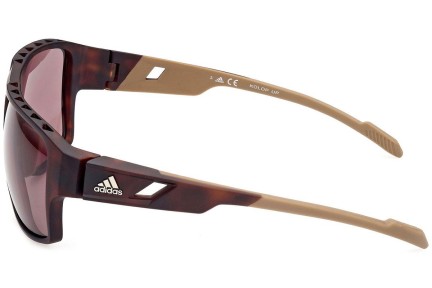 Okulary przeciwsłoneczne Adidas Sport SP0046 52E Kwadratowe Havana