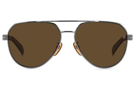 Okulary przeciwsłoneczne David Beckham DB1121/G/S EKP/70 Pilotki (Aviator) Srebrne