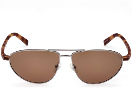 Okulary przeciwsłoneczne Timberland TB9324 08H Polarized Pilotki (Aviator) Srebrne