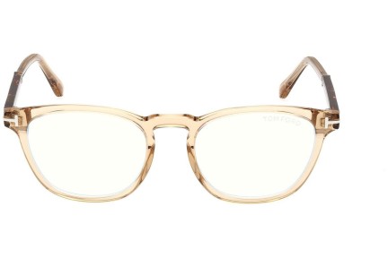 Okulary korekcyjne Tom Ford FT5890-B 047 Okrągłe Brązowe