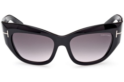 Okulary przeciwsłoneczne Tom Ford Brianna FT1065 01B Kocie oczy Czarne