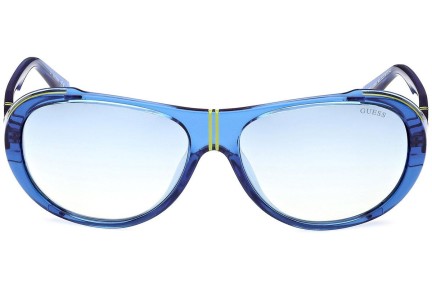 Okulary przeciwsłoneczne Guess GU00081 90X Okrągłe Niebieskie