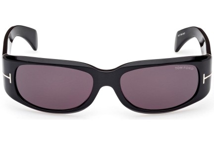 Okulary przeciwsłoneczne Tom Ford Corey FT1064 01A Prostokątne Czarne