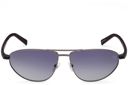 Okulary przeciwsłoneczne Timberland TB9324 09D Polarized Pilotki (Aviator) Srebrne