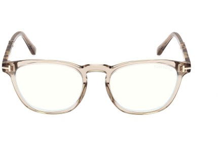 Okulary korekcyjne Tom Ford FT5890-B 057 Okrągłe Beżowe