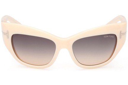 Okulary przeciwsłoneczne Tom Ford Brianna FT1065 25B Kocie oczy Beżowe