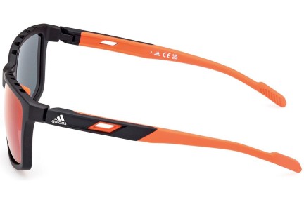 Okulary przeciwsłoneczne Adidas Sport SP0047 02Z Prostokątne Czarne