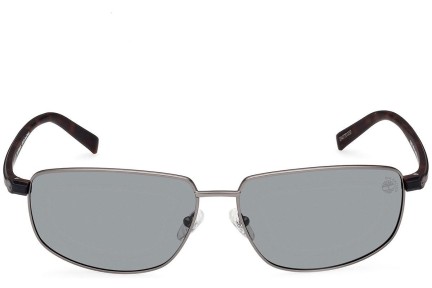 Okulary przeciwsłoneczne Timberland TB9325 09R Polarized Prostokątne Srebrne