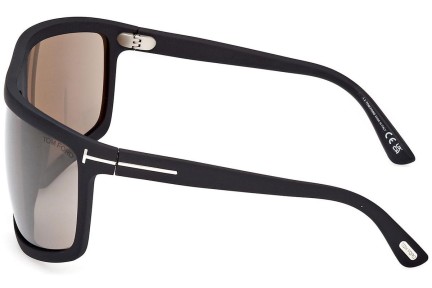 Okulary przeciwsłoneczne Tom Ford Clint 2 FT1066 02L Flat Top Czarne