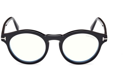 Okulary korekcyjne Tom Ford FT5887-B 001 Okrągłe Czarne